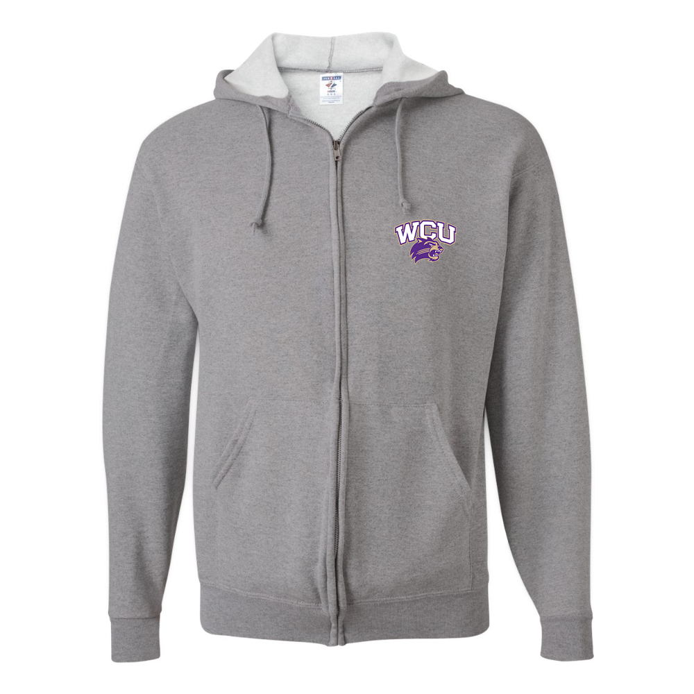 Men's Western Carolina Catamounts JERZEES NuBlend Full-Zip Hooded Sweatshirt